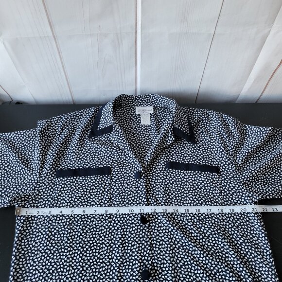 Vintage Brownstone Studio New York, 2pc Pajama Set, Sz 6, Black/White, Like New, - Picture 7 of 15